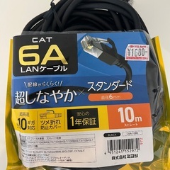【未使用12/19購入】CAT6A LANケーブル10mの画像