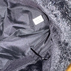 美品　冬の ふわふわ帽子 黒の画像