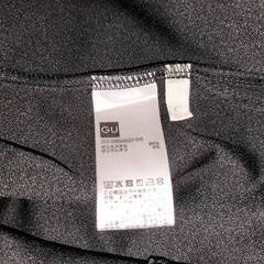 ★ GU ジーユー カットソーマーメイドロングスカート 黒/ブラック Lサイズ 222-338560の画像