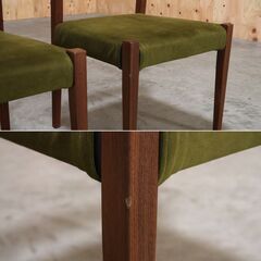 ≪yt2114ジ≫ [2脚セット] MasterWal/マスターウォール ダイニングチェア TRチェア オプションカバー付 ② ウォールナット/無垢材/本革/中古家具/リユースストレージ仙台 071219-02の画像