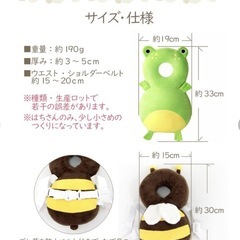 転倒防止リュック　カエル
の画像