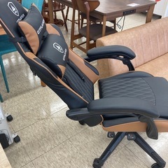 【ジモティー割引で最大15％OFF⭐️】GTPLAYER ゲーミングチェア　ブラウン　の画像