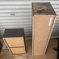 カラーボックス2個セット　縦長型　3段/2段の画像