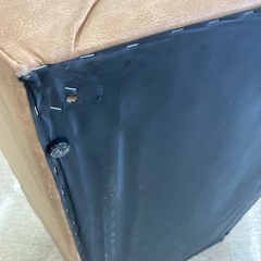 【ジモティー割引で最大15％OFF⭐️】2人掛けソファー　フロアソファー　フェイクレザー　ブラウン　の画像