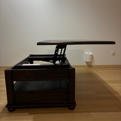 【12/21（日）受取優先】US規格 木製テーブル 昇降式の画像