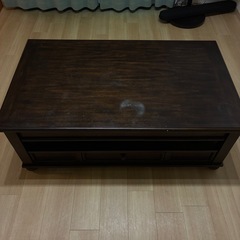 【12/21（日）受取優先】US規格 木製テーブル 昇降式の画像