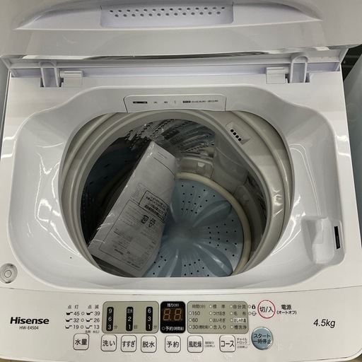 ハイセンス 全自動洗濯機 4.5kg　