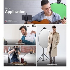 NEEWER スプリングクランプホルダー 金属製 5/8"スタッド付 レフ板、背景布用【並行輸入品】の画像