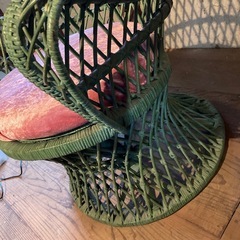 アンティークソファ　ラタンの画像