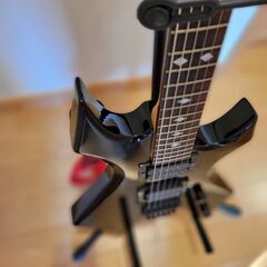 ★Samick メタル用　変形エレキギター　調整済み　ストラップ付き ドロップチューニング用弦★ B.C.Rich WARLOCK系の画像