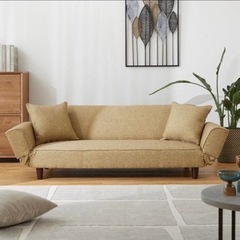 LOWYA ロウヤ　ソファ ソファー おしゃれ 3人掛け ソファーベッド リクライニング ローソファ 北欧風 フロア 天然木 脚 ソファベッド ソファベット の画像