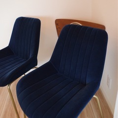 IKEA  ベロアチェア ブルー 2脚セットの画像