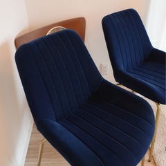 IKEA  ベロアチェア ブルー 2脚セットの画像