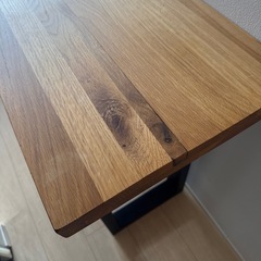 オーク無垢　テーブル　160cm x 35cm x 70cmの画像