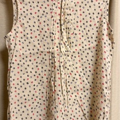 ⦅Louche London⦆コーヒー豆柄シャツブラウス、S〜Mサイズの画像