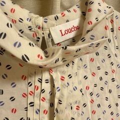 ⦅Louche London⦆コーヒー豆柄シャツブラウス、S〜Mサイズの画像