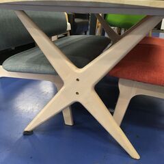 ★リユースのサカイ横浜南店★YM1724 NITORI 4人掛けダイニングセット ナチュラル W160×D90×H65.5 クリーニング済みの画像