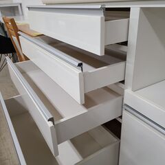 J1957　【リユースのサカイ柏店】　NITORI　ニトリ　キッチンボード　レジューム120　ホワイト　クリーニング済み　参考価格95,990円の画像