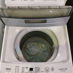【ジャングル和泉大型良品館】 洗濯機　アクア　AQR-S45HBK　2020年製　4.5㎏【R515】の画像