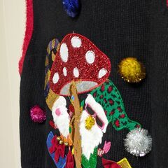 新品 クリスマス ノースリーブ セーター ベスト レディース Lの画像