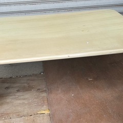 コメリ　ローテーブル　アイボリー　折りたたみ式の画像