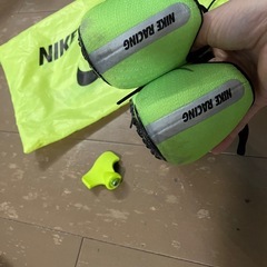 NIKE RACING スパイクシューズ 蛍光グリーン27.0の画像
