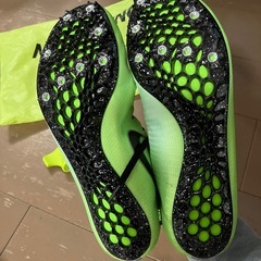 NIKE RACING スパイクシューズ 蛍光グリーン27.0の画像