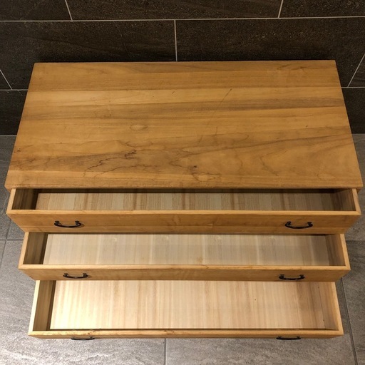 丸石商事 桐天然木 日本製 桐タンス 引き出し3段 着物箪笥 タンス 3