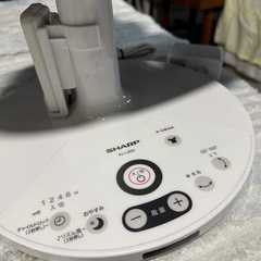 シャープ 扇風機 リビングファン DCタイプ サーキュレーター機能 プラズマクラスター 7000 スタンダード 静音 ホワイト PJ-L2DS-Wの画像