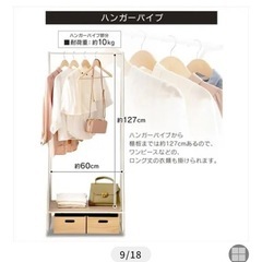 ハンガーラック アイリスオーヤマの画像