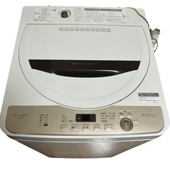 SHARP 全自動洗濯機　ES-GE6E-T 6.0kg 2021年製の画像