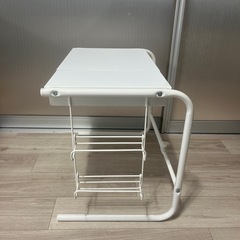 伸縮レンジラック ラップホルダー付き (ホワイト)の画像