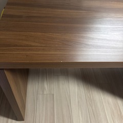 【美品】白井産業　ブラウン木製シンプルデスク 120cm幅 組立品の画像