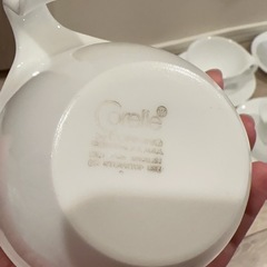 白無地 コレール ティーカップ6セットの画像