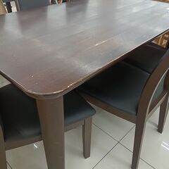 ★リユースのサカイ日立店★HJ8726  ダイニングセット ブラウン H72×D85×W150 クリーニング済み の画像