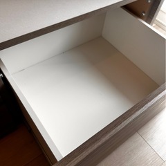 ニトリ　収納付き　すのこチェストベッドフレーム　シングルベッドの画像