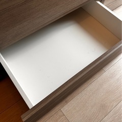 ニトリ　収納付き　すのこチェストベッドフレーム　シングルベッドの画像