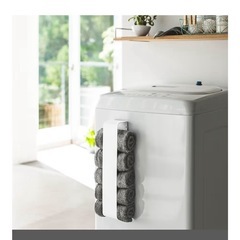 【お取引本日12/21•明日限定】山崎実業 タオルストッカー（ブラック）の画像