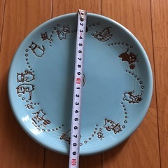 😻猫😻　ネコ柄　猫デザイン　可愛いお皿　水色　値下げ不可の画像