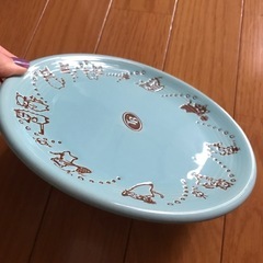 😻猫😻　ネコ柄　猫デザイン　可愛いお皿　水色　値下げ不可の画像