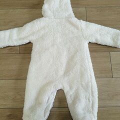 【ほぼ未使用】iCasso] ふわふわ ベビー服 カバーオール 赤ちゃん着ぐるみ 足つき暖かいコート 秋冬 防寒の画像