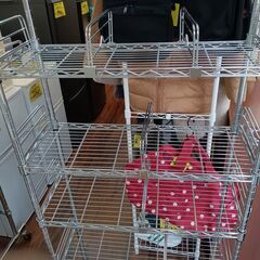 IRIS OHAYAMA　キャスター付き 6段　スチールラック　収納　棚　サイズ（約）幅66×奥28×高149　　■近隣配送無料 買取GO‼　栄和店の画像