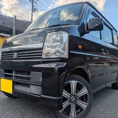 オートマ車‼️月々9千円〜分割可‼️働くくるま軽バン入りました！車検2年付き！【名義変更代込み】大人気☆スズキ エブリイワゴン☆Bluetoothナビ付き☆走行中DVD見れます☆両側スライドドア☆ドラレコ付き☆社外アルミ☆実用性がバツグン！事故修復歴無し☆そのまま乗って帰れます！の画像