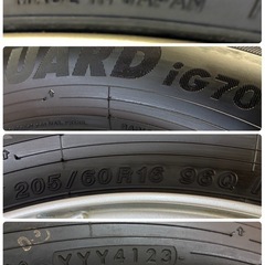 お取引き中、205/60R16🌈バリ溝⭐️⭐️2023年YOKOHAMAスタッドレスアルミ4本セット🌈16×6.5J⭐️5H×pcd114.3⭐️IS53🌈ステップワゴンその他ミニバン系‼️の画像