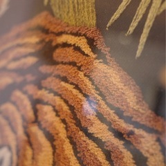 虎 刺繍画　アート 62cm×51cmの画像