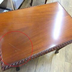 サイドテーブル 幅64×奥45×高53 木製 アンティーク調 机 テーブル コーヒーテーブル 札幌市厚別区 厚別店の画像
