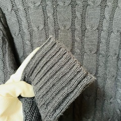 メンズ タートルネックセーター 黒 ブラック Mの画像