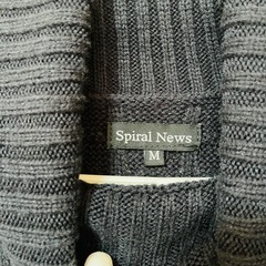 メンズ タートルネックセーター 黒 ブラック Mの画像