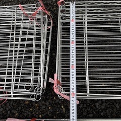 メタルラック　支柱高さ180・140　2組セットの画像