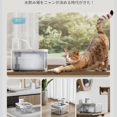 コードレス猫用給水器 充電式の画像
